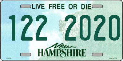 NH license plate 1222020