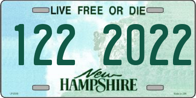 NH license plate 1222022