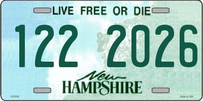 NH license plate 1222026