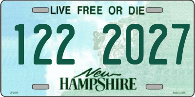 NH license plate 1222027