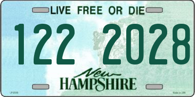 NH license plate 1222028