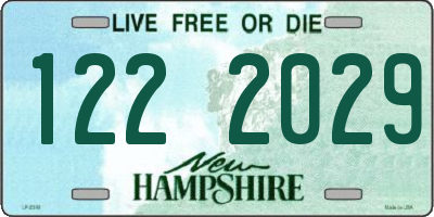 NH license plate 1222029