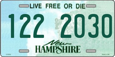 NH license plate 1222030