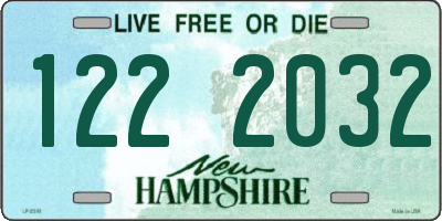 NH license plate 1222032