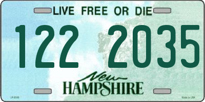 NH license plate 1222035