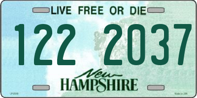 NH license plate 1222037