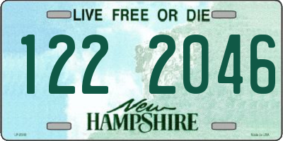 NH license plate 1222046