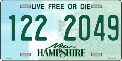 NH license plate 1222049