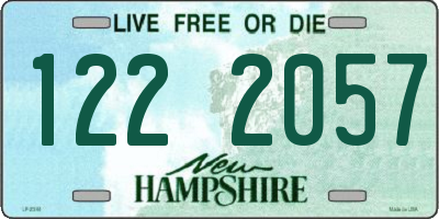 NH license plate 1222057