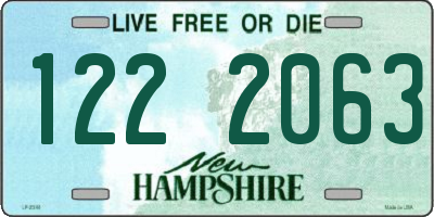 NH license plate 1222063