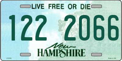 NH license plate 1222066