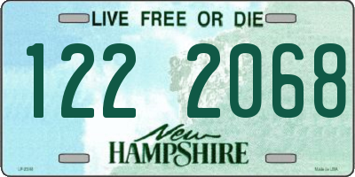NH license plate 1222068