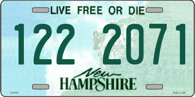 NH license plate 1222071