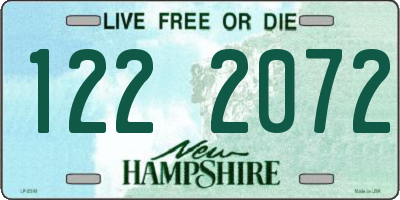 NH license plate 1222072