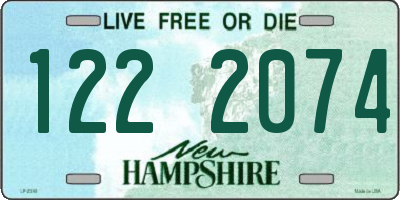 NH license plate 1222074