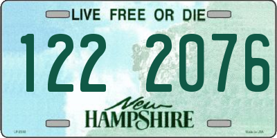 NH license plate 1222076