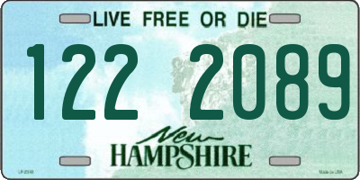 NH license plate 1222089