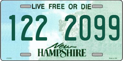 NH license plate 1222099