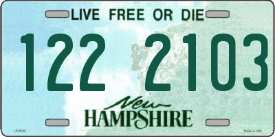 NH license plate 1222103