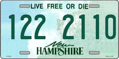 NH license plate 1222110