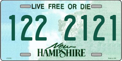 NH license plate 1222121