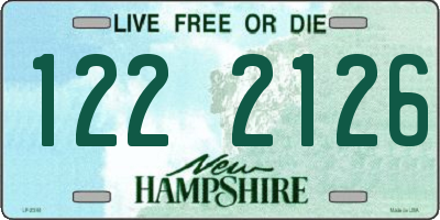 NH license plate 1222126