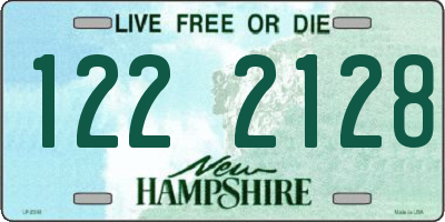 NH license plate 1222128