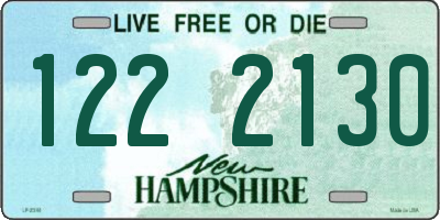 NH license plate 1222130