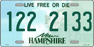 NH license plate 1222133