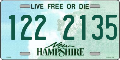 NH license plate 1222135