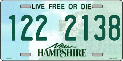 NH license plate 1222138