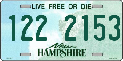 NH license plate 1222153