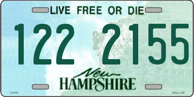 NH license plate 1222155