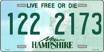 NH license plate 1222173