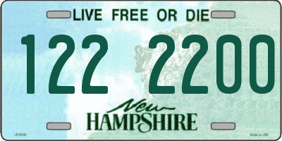 NH license plate 1222200