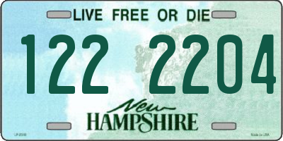 NH license plate 1222204