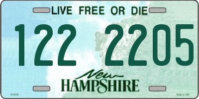 NH license plate 1222205