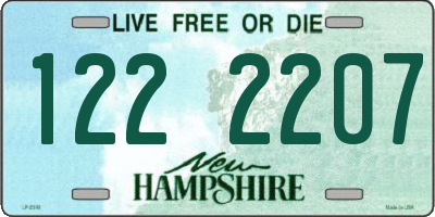NH license plate 1222207
