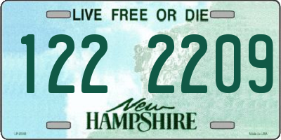 NH license plate 1222209