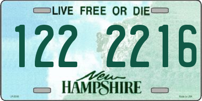 NH license plate 1222216