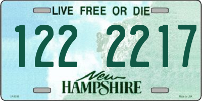 NH license plate 1222217