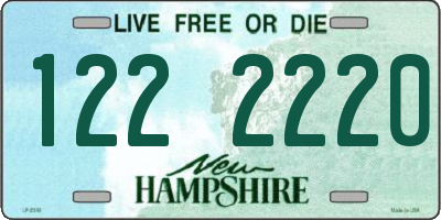 NH license plate 1222220