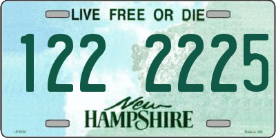 NH license plate 1222225