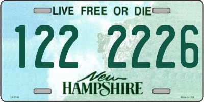 NH license plate 1222226