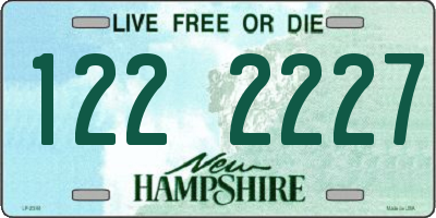 NH license plate 1222227