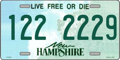 NH license plate 1222229