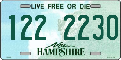 NH license plate 1222230