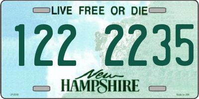 NH license plate 1222235
