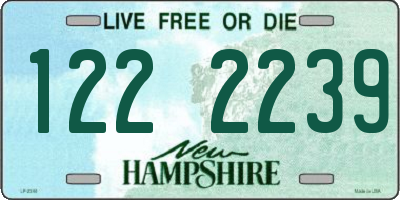 NH license plate 1222239
