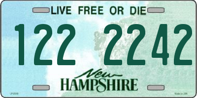 NH license plate 1222242